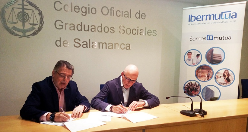 firma convenio Ibermutua-Colegio Graduados Sociales Salamanca
