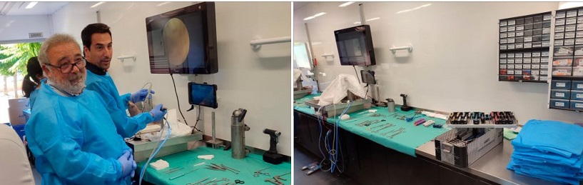Ibermutua se forma con un laboratorio móvil de cirugía artroscópica